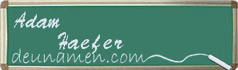 Adam Haefer Visitenkarte